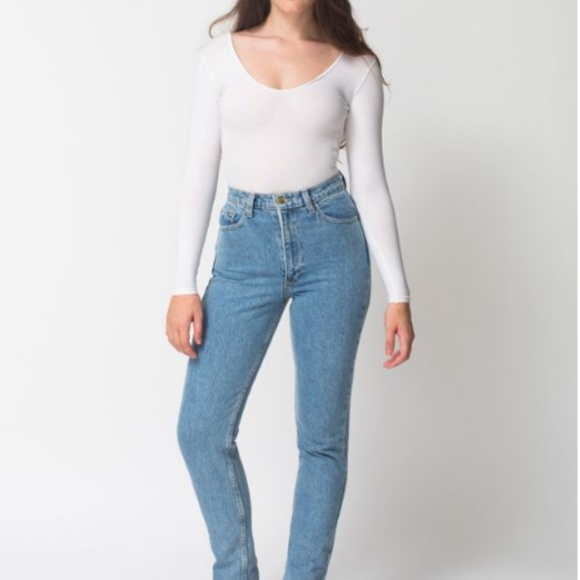 medium wash high waisted jeans